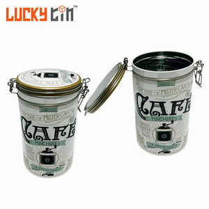 Tin Can Manufacturer Custom Tinplate Storage Cylindrical Shape Metal Box Tea Tin with Degassing Valve