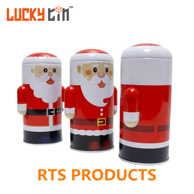 Factory Wholesale Food Grade Tinplate Storage Container Irregular Shape metal box Candy Chocolate Tin Can For Christmas