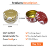 Custom High Quality Tinplate Storage Container 5.8oz 165g Irregular Packaging Bulk Unique Gold Metal Candle Tins