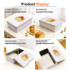 Custom Logo Tinplate Storage Container Japanese Rectangle Metal Box Kitchen Food Grade Toast Bread Tins With Lids