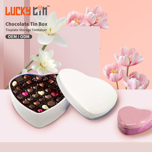 Custom Luxury Valentine Packaging Irregular Metal Can High Level Of Appearance Heart Shape Chocolate Tin Box For Chocolate