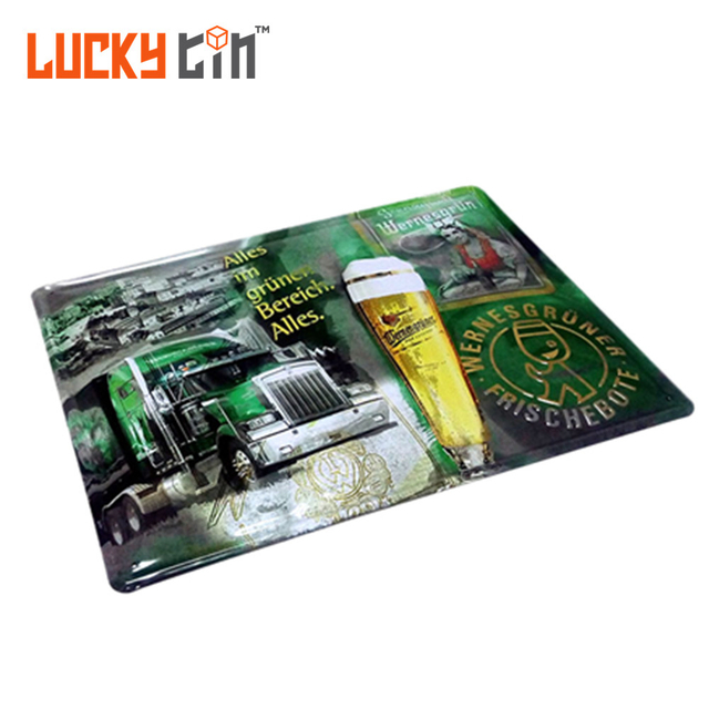 Factory Custom Printing Tinplate Gift Card Metal Advertising Board Retro Tin Plate Signs With Logo Custom