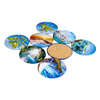 Luckytin Custom Printing Tinplate Coaster High Level Wood Tin Can Set Bar Metal Coasters Round for Drinks Blank Metal