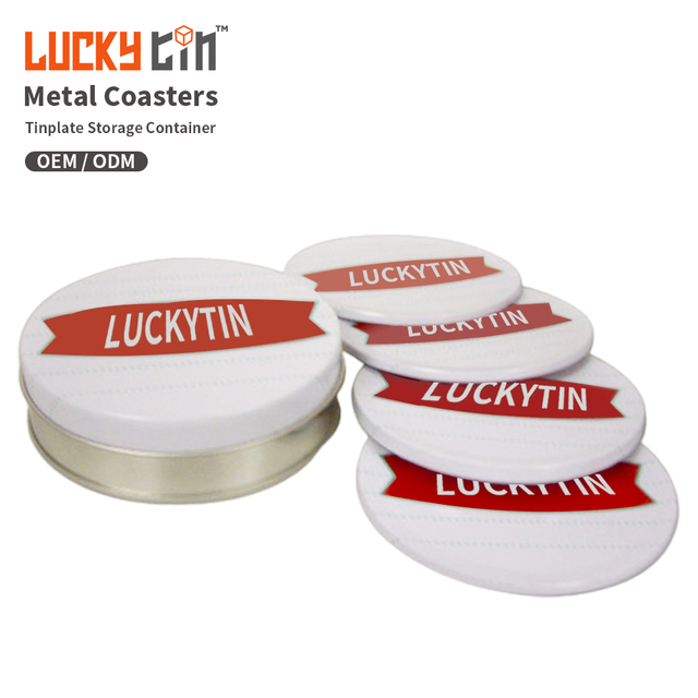 Factory Sales Promotional Hotel Beer Tin Cork Coaster Drink Cup Cardboard Tin Mug Metal Coasters With Custom Designs