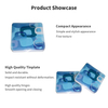 Custom Luxury Tinplate Canester Storage Container Rectangle Blue Metal Box Empty Can Small Tin With Hinge Cover