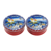 Fashion Design Custom Tinplate Box Can Round Shape Metal Jar Packaging Christmas Tin Containers With Lids for Storing Biskuit