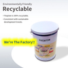 Customized Design Tinplate Product Cylinder Shape Metal Can Box Small Empty Tin Buckets With Handle for Food