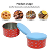 Fashion Design Custom Tinplate Container Round Shape Metal Can Packaging Box Big Size Gift Empty Tin Jar for Food