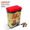Custom Luxury Tinplate Packaging Coffee Beans Airtight Valve Rectangle Shape Metal Box Food Grade Tin Can Coffee 200G