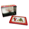 Custom Printed Rectangular Christmas Tin Box Food Grade Biscuit Tin Container