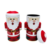 Hot Sales Tinplate Storage Container Santa Claus Metal Box Candy Chocolate Tin Can For Christmas