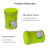 Luckytin Factory Custom Tinplate Storage Container Cylindrical Small Metal Box Loos Can Deep Green 4 Oz Tea Tin For Tea