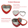 Custom High Quality Valentine Gift Tinplate Case Heart Window Loving Metal Can Empty Storage Heart Shaped Packaging For Food