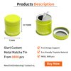 Factory Direct Deal Custom Airtight Matcha Tea Tinplate Packaging 30g Metal Storage Container Empty Matcha Tin for Matcha