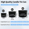 OEM ODM Custom Tinplate Canister Packaging 2oz 4oz 8oz Round Shape Metal Box Empty Matte Black Mini Tin Can For Package