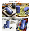 Best Quality Custom Purple Tinplate Storage Container Cylindrical Metal Can Screw Lid Tea Tins for Packing Tea