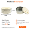 Fashion Design Custom Tinplate Storage Container Round Metal Jar/Box Food Packaging Tin Can Canister For Canned Tins