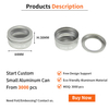 Custom Luxury Metal Jar Mini Size Empty Round Silver Clear Cosmetic Aluminum Can With Aluminum Screw Lid