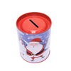 Wholesale Custom Piggy Bank Tin Can Cylindrical Shape Tin Coin Bank Christmas Money Tin For Child