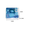 Custom Luxury Tinplate Canester Storage Container Rectangle Blue Metal Box Empty Can Small Tin With Hinge Cover