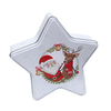 Customized Design Tinplate Can Storage Container Star Shape Metal Box Presents Cracker Christmas Canister