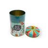 New Design Custom Tinplate Storage Container Cylindrical Shape Box Packaging Gift Round Christmas Metal Can for Food