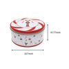 Luckytin Factory Custom Tinplate Can Storage Container 8 Inch Round Metal Tin Box Cookie Christmas Packaging Jar