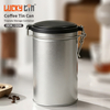 Manufacturer Wholesale Tinplate Storage Container Coffee Beans Metal Packaging Cylinder Coffee Tin Custom With Airtight Lid
