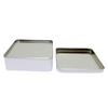 Factory Custom Tinplate Packaging Square Metal Can Container White Empty Storage Food Grade Tin Box