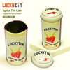 Tin Can Supplier Custom Magnetic Pepper Jar Cylindrical Shape Metal Box Packaging Food Grade Tin Spice Container