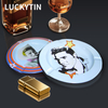 Chinese Factory Directly Custom Tinplate Decorative Home Dish Round Shape Multi Functional Tray Logo Tin Portable Ashtray