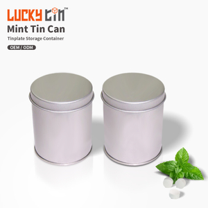 New Design Custom Tinplate Storage Container Cylinder Shape Metal Box Packaging Empty Can Mint Tin for Mint