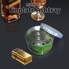 Wholesale Custom Tinplate Desktop Organizer Round Shape Metal Multi Functional Tray Standing Tin Ashtray for Car With Logo