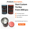 Factory Custom Food Grade Tinplate Packaging Cylinder Embossing Metal Box Small Tin Can