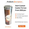 High Quality Custom Cylinder Emboss Cookie Tin Can Box for Biscuit Packaging Metal Cans Food Grade Storage Cookie Tins