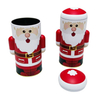 Hot Sales Tinplate Storage Container Santa Claus Metal Box Candy Chocolate Tin Can For Christmas