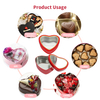 Custom High Quality Valentine Gift Tinplate Case Heart Window Loving Metal Can Empty Storage Heart Shaped Packaging For Food