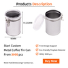 New Design Custom Tinplate Storage Container Coffee Bean Metal Packaging Sustainable Coffee Tin Can With Degassing Valve Windows