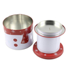 Wholesale Custom Three Floors Christmas Tin Container Snowman Shaped Metal Can Packaging Gift Food Grade Tin Box