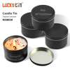 Fashion Design Custom Tinplate Jar Packaging 4oz Round Metal Box Rustic Simplicity Empty Tin Candle For Candle Making