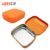 Custom Size Tinplate Storage Container Hinged Lid Metal Can Rectangular Small Tin Box For Candy Mint