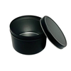 OEM ODM Custom Aluminium Storage Container Metal Small Round Box Black Candles Tin For Candle