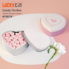 Custom Valentines Day Tinplate Packaging Personalized Metal Can Heart Shape Gift Holiday Rose Candy Tin Box For Candy