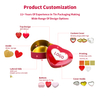 New Design Custom Tinplate Storage Packaging Different Pink Red Metal Can/Case Heart Shape Gift Tin Box For Valentines Day