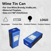 Custom Tinplate Bottle Wine Tin Case Container Metal Wine Packaging Gift Box For Wine