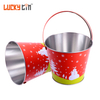 Promotional Custom Tinplate Bucket Metal Barrel Storage Container Promotional Christmas Tin Pail for Gifts