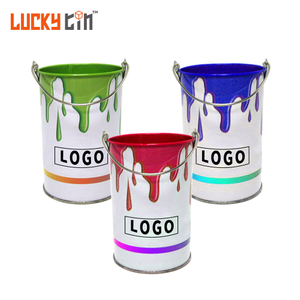 Custom Printing Tinplate Barrel Packs Metal Bucket Container Food Grade Tin Bucket Popcomn For Agriculture Storage