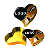 Custom High Quality Tinplate Product Metal Irregularly Box Packaging Chocolate Heart Shaped Tin For Chocolate