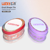 High Grade Custom Food Tinplate Storage Container Distinctive Metal Box Empty Ring Packaging Tin Small Oval Cans With Lid