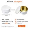 Factory Custom Empty Tinplate Tin Can Luxury Big Size Food Grade Round Metal Box for Baking Cake Cookie Storage